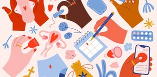 Menstruation illustrations