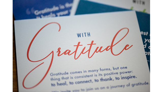 with gratitude