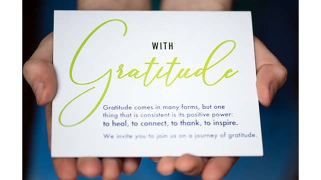 with gratitude