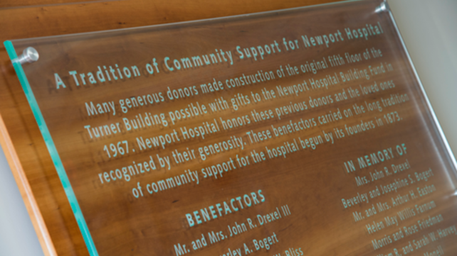 Newport Hospital Donor Wall